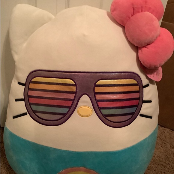NWT RTF HTF Squishmallow 2021 Hello Kitty Jumbo Plush Rainbow Kitty Sung… - Picture 4 of 6